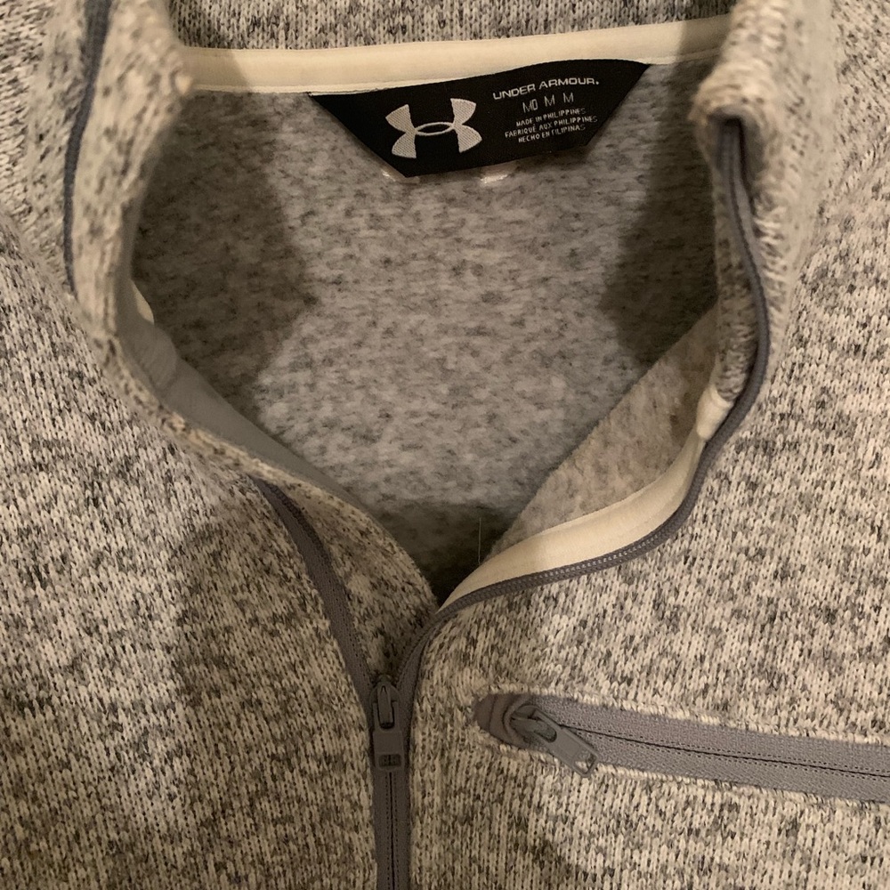 Underarmour heather gray zip up pullover - Picture 3 of 4